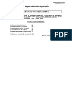 Reporte de Aplicación WISC IV Formato