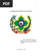Lei Organica Do Municipio de Vilhena