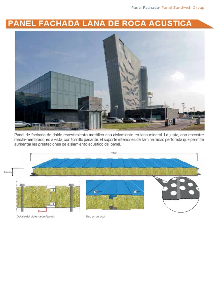 Paneles de fachada en lana de roca | PDF