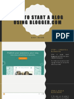 PRESENTACION HOW TO START A BLOG Using Blogger