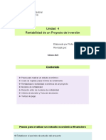 Unidad 4 Rentabilidad de Un Proyecto de Inversión