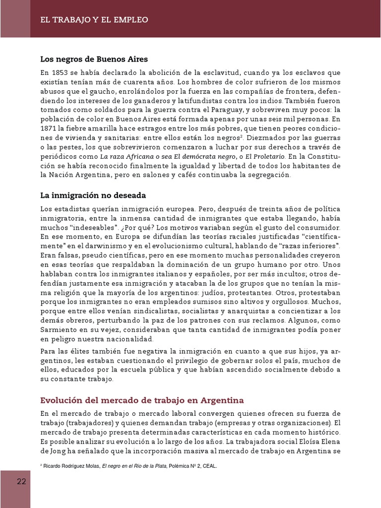 Evolución del Trabajo en Argentina | PDF | Desempleo | Derecho laboral