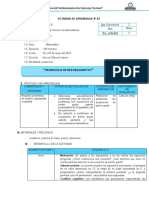 ACTIVIDAD DE APRENDIZAJE N 3 - Reforzando Planteo de Ecuaciones