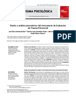 Diseño y Análisis Psicométrico Del Instrumento de Evaluación de Trauma Psicosocial (TPS-6)