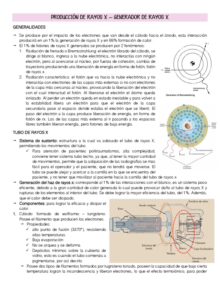 Eq Producción de Rayos X | PDF | Rayo X | Rectificador
