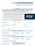 Form Per Capita Beneficiary Designation