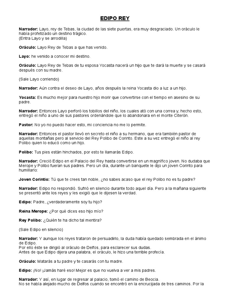 Edipo Rey | PDF | Edipo | Esfinge