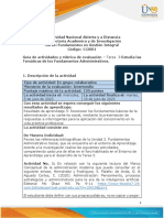 Guía de Actividades y Rúbrica de Evaluación - Unidad 2 - Tarea 3 - Estudia Las Temáticas de Los Fundamentos Administrativos