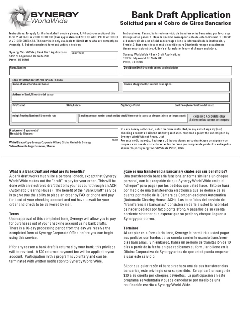 Bank Draft Application | PDF | Cheque | Servicios (economía)