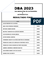 Oba 2023 - Resultado Final