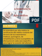 Alta Medica y Alta Hospitalaria