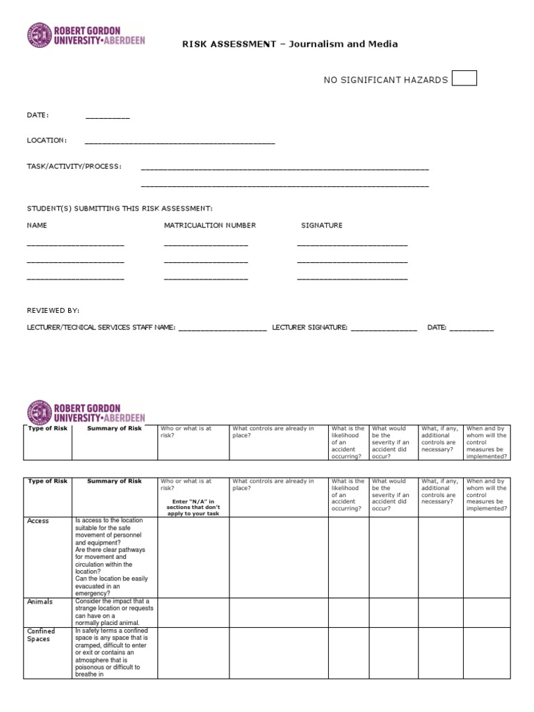 Risk Assessment for Journalism Safety | PDF | Traffic Collision | Risk
