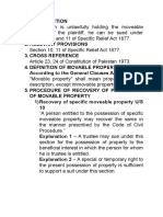 Recovery of Possession of Movable Property