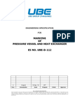 UBE-D-112 - Marking of Pressure Vessel and Heat Exchanger