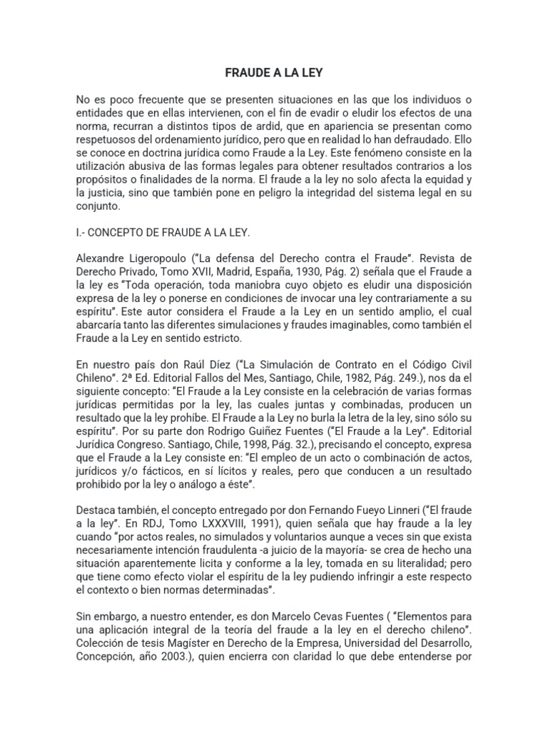 Fraude A La Ley | PDF | Estatuto | Justicia