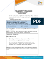 Guía de Actividades y Rúbrica de Evaluación - Unidad 2 - Fase 3 Estudio de Caso Sobre Demanda, Oferta y Punto de Equilibrio Del Mercado y Elacticidad