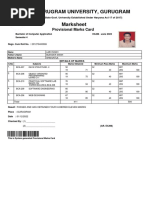 Student Marks Card