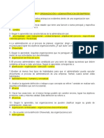 Examen Final Obligatorio Organizacion y Administracion de Empresa 2022