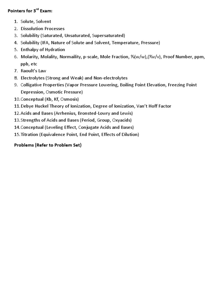 Pointers For 3rd Exam | PDF