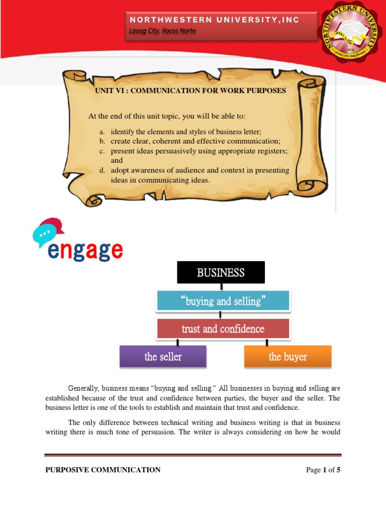 Elements of a Business Letter | PDF | President Of The Philippines ...