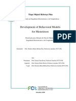 Development of Behavioral Models For Memristors: Tiago Miguel Rebouço Pina