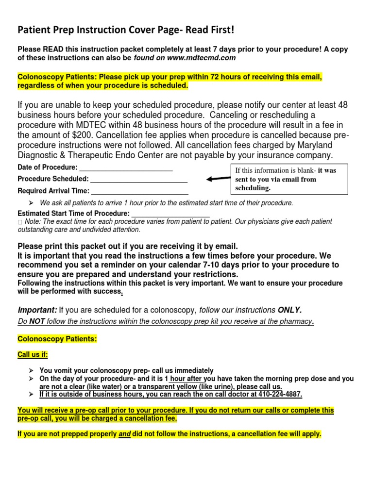 Suprep Instructions Packet G PDF Colonoscopy Aspirin