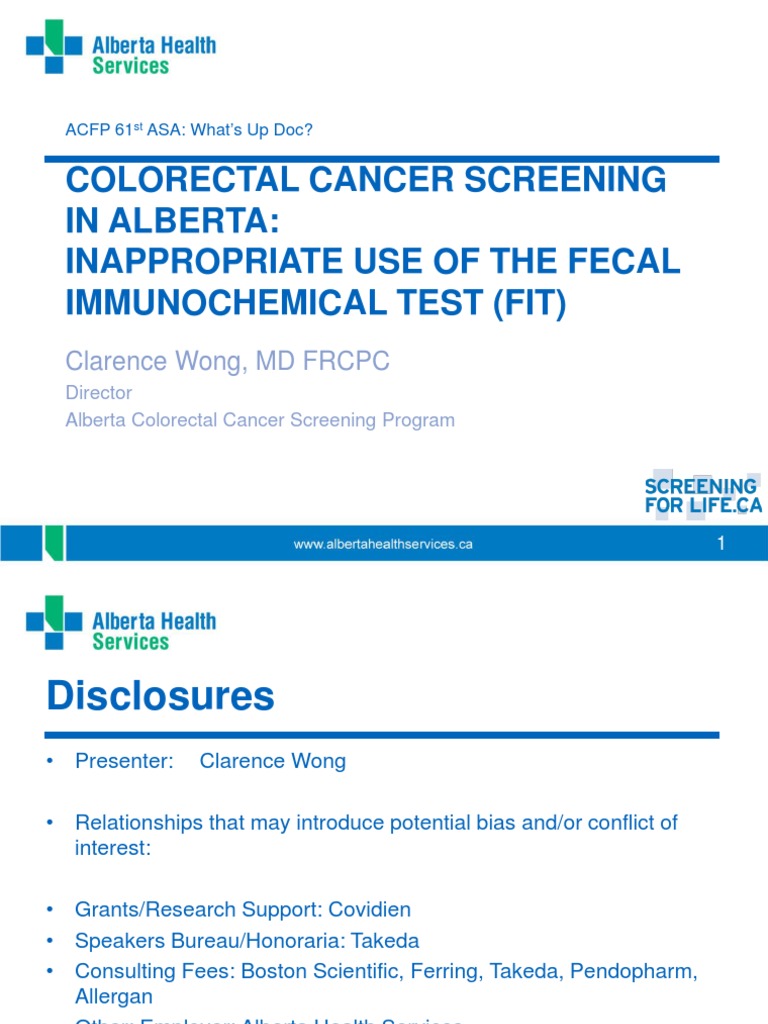 Colorectal Cancer Screening in Alberta PDF Colorectal Cancer