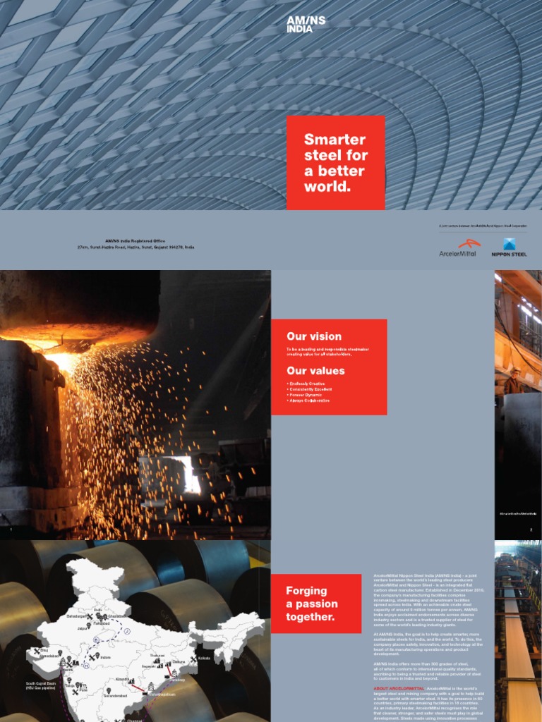 ArcelorMittal Nippon Steel India Overview | PDF | Steel | Steelmaking