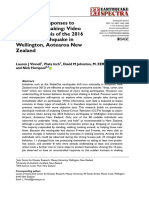 Behavioral Responses To Earthquake Shaking: Video Footage Analysis of The 2016 Kaikoura Earthquake in Wellington Aotearoa New Zealand