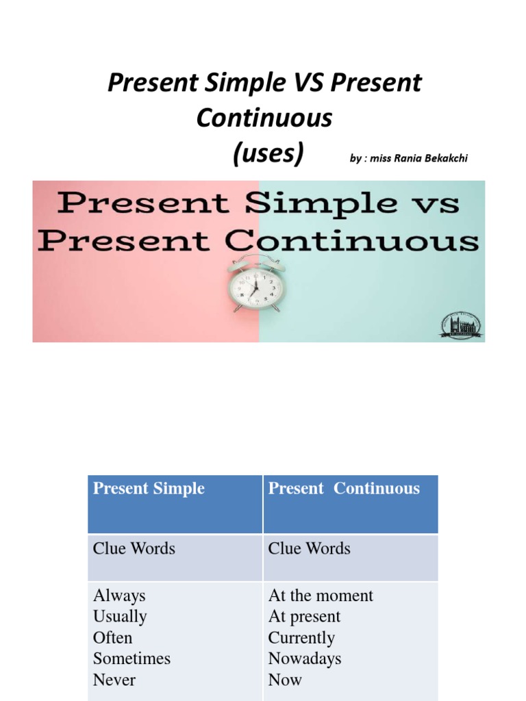Present Simple vs. Continuous Overview | PDF