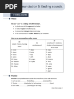 Pronunciation 5. S, - Ed Ending