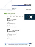 Question Words American English Student