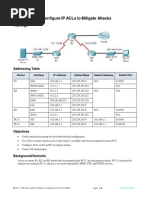 4.1.2.5 Packet Tracer - Configure IP ACLs To Mitigate Attacks