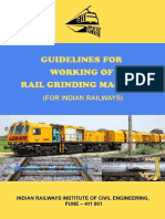 Guidelines For Working of Rail Grinding Machine (For Indian Railways)