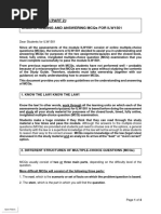 ILW1501 - Introduction (Part 2) - Understanding and Answering MCQs For ILW1501 - S1 of 2023