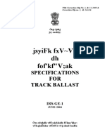 Specification For Track Ballast (GE-IRS-1) June 2004 With Correction Slip No. 2