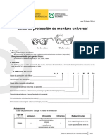 Gafas de Protección de Montura Universal