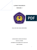 ELEKTRONIKA - KARAKTERISTIK DIODA, PENYEARAH & FILTER KARAKTERISTIK TRANSISTOR BIPOLAR PENGUAT BJT Karakteristik Dioda Penyearah & Filter