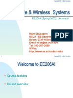Mobile & Wireless Systems: EE206A (Spring 2002) : Lecture #1
