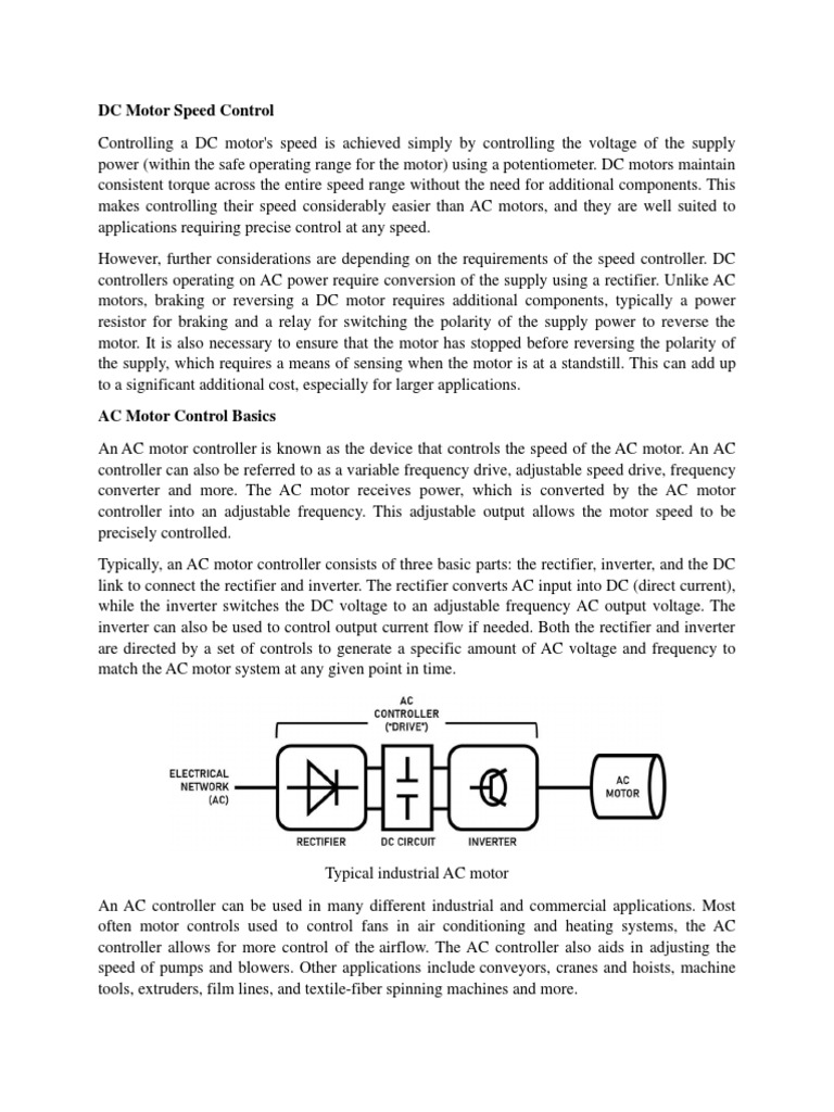 DC and AC Motor Control PDF Electric Motor Power Inverter