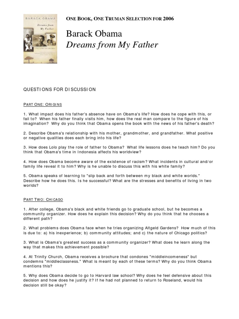 Discussion Questions on Obama's Memoir | PDF | Barack Obama