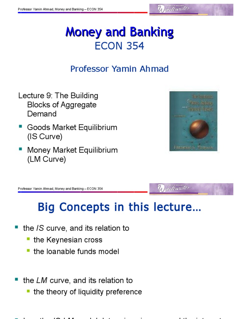 Money and Banking PDF Economic Theories Macroeconomics