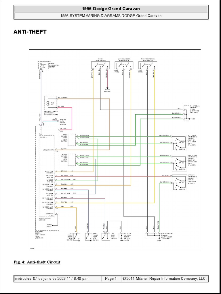 1996 Dodge Grand Caravan | PDF | Electronics | Manufactured Goods