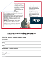 Au t2 e 846 Year 5 Narrative Writing Quotthe Creature and The Haunted Housequot Writing Activity Sheet Ver 2
