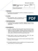 Procedimiento 1.9.2 Proceso de Exportación