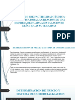 Estudio de Pre Factibilidad Técnica-Económica para La Creacion de Una Empresa Dedicada A Instalaciones Eléctricas Soterradas