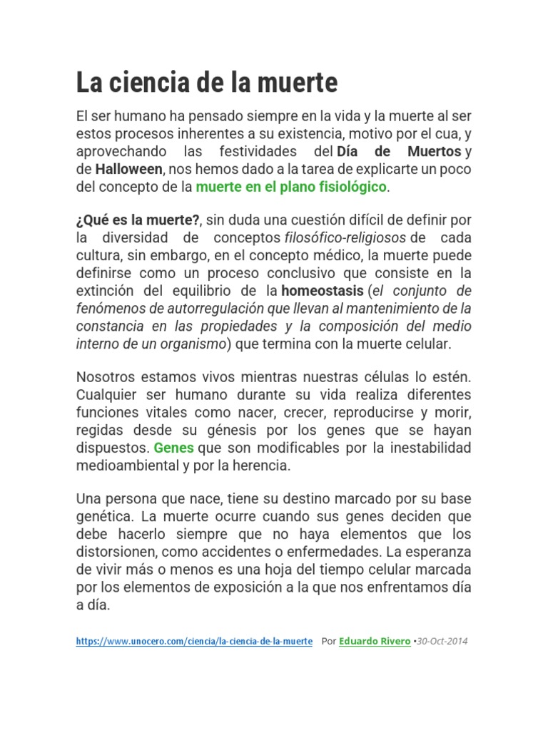 La ciencia detrás de la muerte | PDF | Muerte | Crímenes