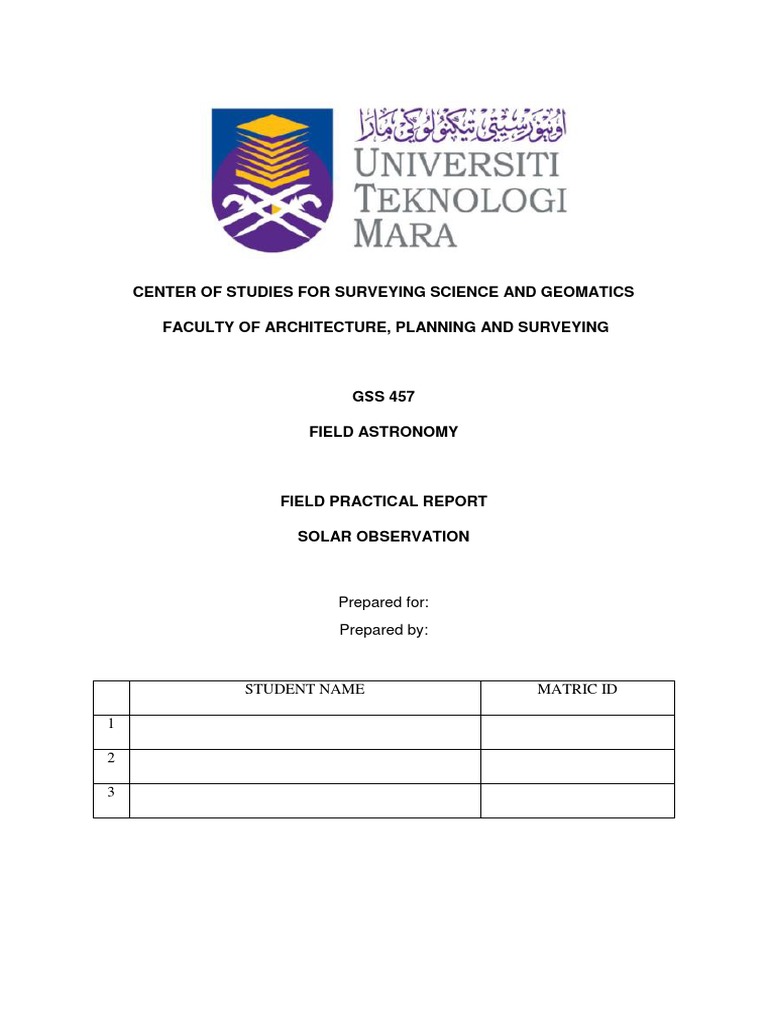 Solar Observation in Field Astronomy | PDF | Science | Astronomy