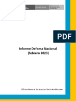 Informe GDR y Defensa Nacional - Febrero 2023