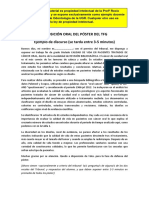 Exposición Oral Del Póster Del TFG Ejemplo de Discurso (Se Tarda Entre 3 5 Minutos)